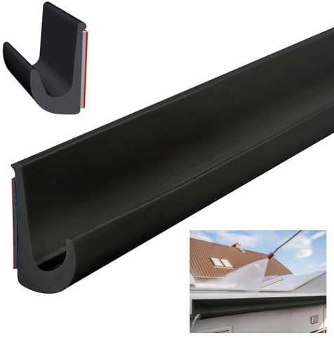 J Shape RV Grondaia autoadesiva in PVC, per auto, camion, yacht camper (nero, 23 x 14 mm x 15 m)