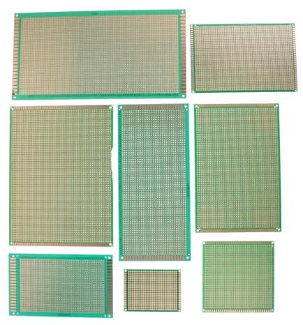 TOYZFRIENDY 8pcs Circuit Board for DIY Soldering Fiberglass Pcb Breadboard Single Sided Solderable Board for Electronic Hobbies Prototyping Test
