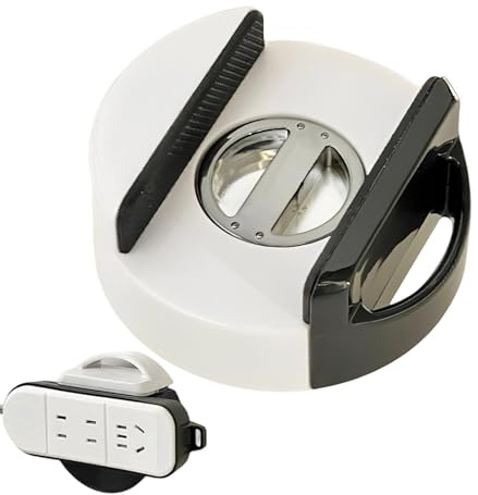 Soporte para Regletas Fijación por sin Taladrar para Pared | Soporte para Regleta de Pared para Hogar, Dormitorio, Salón, Mesita, Escritorio, Banco de Trabajo