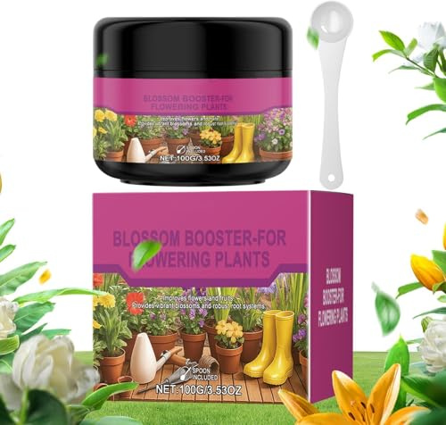 Nutrimento per Piante Fiorite,Con Cucchiaio Dosatore Polvere 100 G - Polvere di nutrienti per suolo con potenziatore fiorale,Giardino Domestico Cortile Prato Vaso Raccolto Frutti