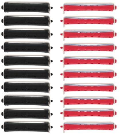 Levemolo 24pcs Professional Plastic Perm Rods for Hair Curling, Heat and Cold Resistant Wave Perming Rollers, Lightweight and Easy Wrapping Hair Curlers for Salon and Travel Use