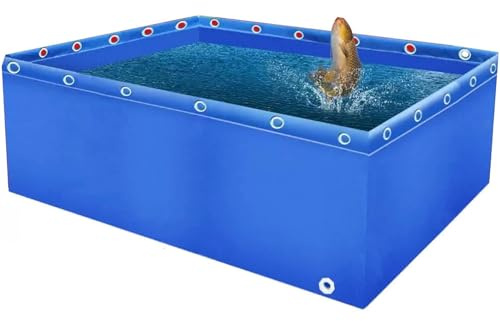 PVC-duk dammpool med dräneringsventil – mångsidig fiskdamm över marken för Koi, trädgårdsbevattning, vattenstråle – perfekt för bakgårdspooler och tic trädgårdar
