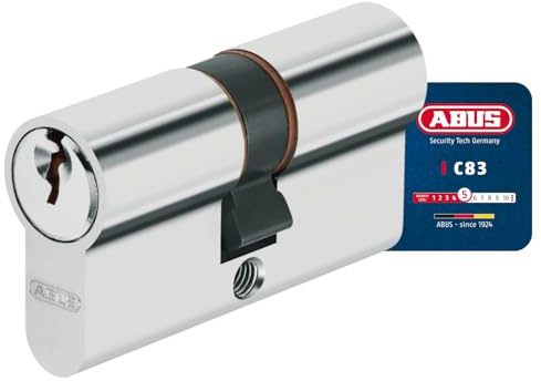 ABUS Profil-Zylinder C83N 35/35, 03046 | Für Haus- & Wohnungstüren, Picking-Schutz durch Pilzkopf-Gegenstifte, keine Not- & Gefahrenfunktion