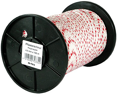 Pflasterschnur 100 m x Ø 4,0 mm Rot-Weiss