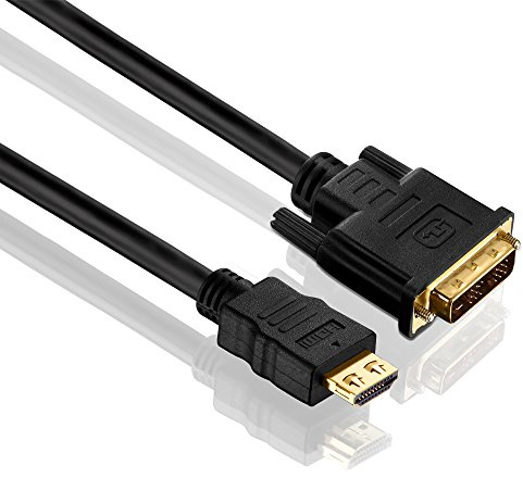 PureLink PI3000-020 HDMI auf Single Link DVI Verbindungskabel (2K FullHD (1080p), Ethernet), HDMI-A Stecker auf DVI-D Stecker (18+1), zertifiziert, 2,00m, schwarz kabel | Verbindungskabel für HDMI und DVI Geräte mit 2K FullHD 1080p, Ethernet und Single Link Übertragung