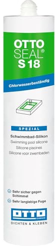 OTTOSEAL S 18 Schwimmbad-Silikon C00 transparent 310ml – Chlorwasserbeständig – Sicher gegen Schimmel – Extrem widerstandsfähig – Ideal für den Dauernassbereich