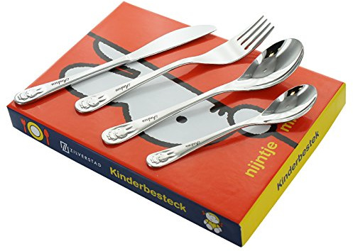 Amikado Couverts Enfants Miffy en INOX personnalisés avec Un prénom gravé