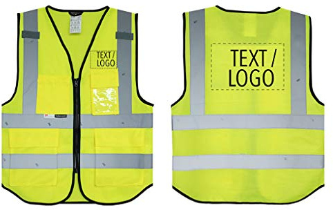 Salzmann Warnweste mit Logoaufdruck | XS-5XL | Klassisches Design | Hergestellt mit 3M Reflektierendem Material | Entspricht EN20471 oder EN17353
