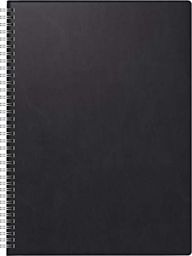 Brunnen 1078960901 Buchkalender Modell 789, A 4, 1 Seite = 1 Tag, 21,0 x 29,7 cm, Balacron-Decke schwarz, Kalendarium 2021, Wire-O-Bindung, ohne Kopfleiste