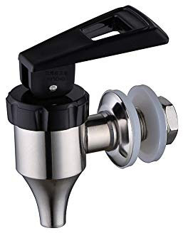 Kraeoke Zapfhahn, Auslaufhahn Wasserhahn Drehzapfhahn aus 304 Edelstahl, für Getränkespender 1/2 zoll