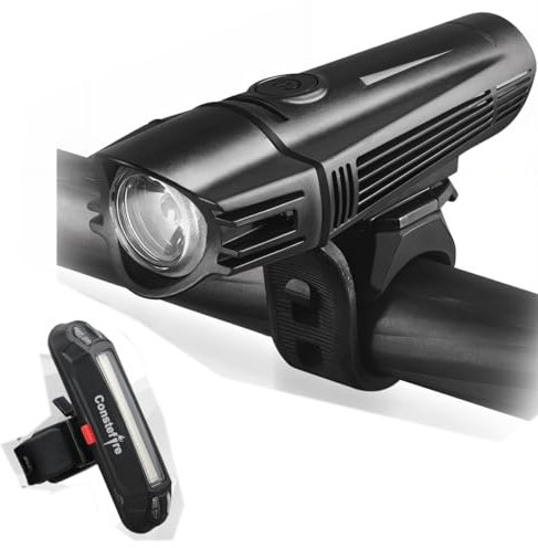 Luces Bicicleta Delantera y Trasera Recargable USB,2200mAh Giratoria 360 °,Brillante LED Luz Bicicleta Delantera (Impermeable IPX-6, 4 Modos) &5 Modos 2 Colores luz Bicicleta Trasera para Ciclismo