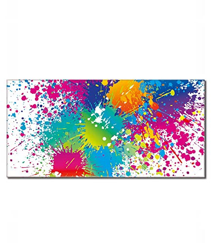 banjado Glas Magnettafel (120 x 60cm) - Magnetwand Glas - Magnetpinnwand als Memoboard - Pinnwand Magnettafel Küche, Büro, Kinderzimmer - Farbspritzer