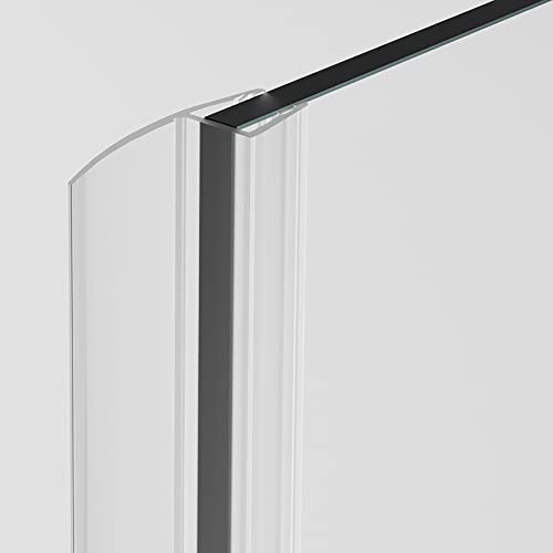 Duschdichtung für Duschtüren transparent I 190cm Duschtürdichtung 6mm 7mm 8mm Glastür seitlich I Ersatzdichtung Duschwand gerade I Abdichtung Dusche I Duschkabinen Dichtung I Wasserabweiser