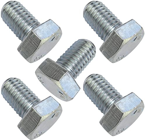 AERZETIX - C47376 - Satz von 5 stück - bolzen sechskantschrauben M12x20 - mit sechskantkopf - Ø12x20mm - DIN 933 - klasse 8.8 - aus verzinktem stahl - heimwerken - montagewerkzeug eisenwaren
