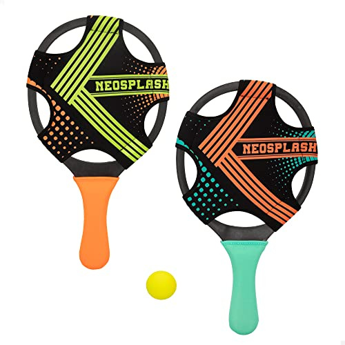 COLORBABY 54143, Set 2 Palas de Playa con Pelota de Neopreno Sports&Games, Raquetas de Playa, Juegos de Playa, Juguetes de Verano, Juguetes de Exterior, Juegos de Pelota