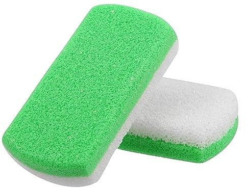 VOCOSTE 2pcs Pied Soin Exfoliant Gommage Pierre, Double Face Fin et Grossier Ponce Pierre, Pied Lime Vert
