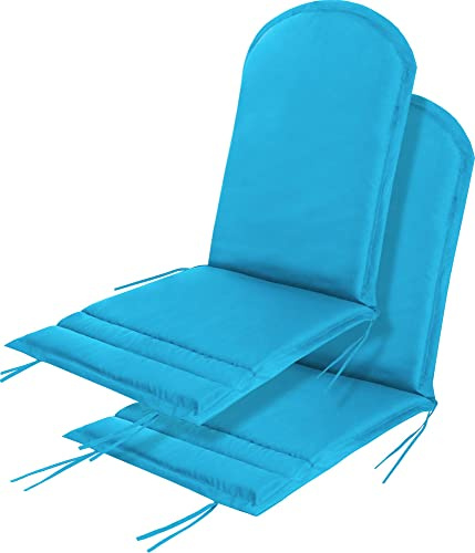 normani 2er-Set Stuhlauflagen Hochlehner - Gartenstuhlauflagen | Sitzpolster | Polsterauflagen für In- und Outdoor 135 x 55 x 6 cm Farbe Türkis