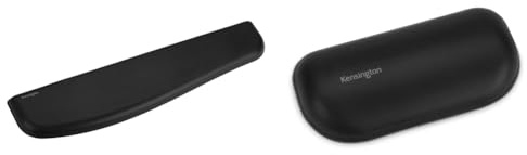 Kensington Set ErgoSoft Handgelenkauflage für Standardtastaturen und Handgelenkstütze für Maus, Schaumstoffgepolstert und rutschfest, Langlebiges Material, Schwarz, K52799WW + K52802WW