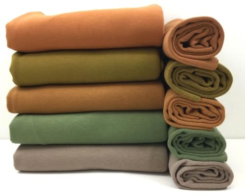 Bio Soft Sweat mit passendem Bio Bündchen | Herbstfarben | je 50 cm | kuschelig angeraut (taupe)