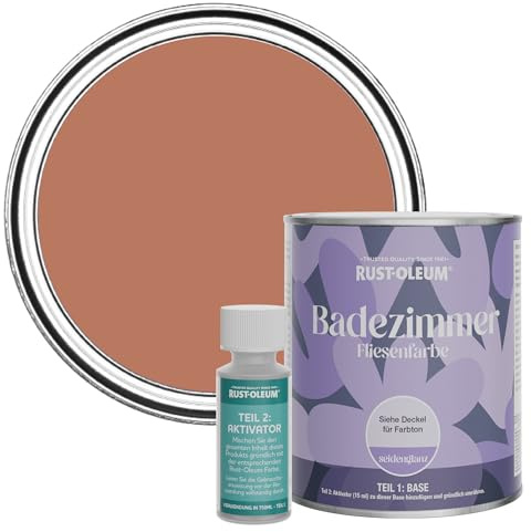 Rust-Oleum Red Water-Resistant Bathroom Tile Paint in Satin Finish - Siena 750ml