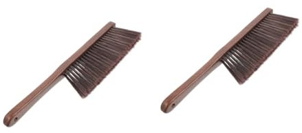GLEAVI 2 STK Bettbürste Autoteppiche Bürste Mit Holzgriff Entfernungsbürste Bankbürste Aus Rosshaar Staubwedel Fürs Auto Tagesbett Aus Holz Kaminbesen Holzmöbel Holzstuhl Sauber Kunstfell