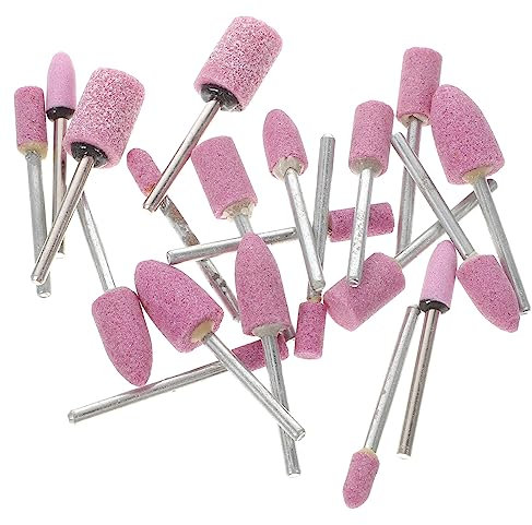 BomDog Accesorios para Taladro Elécde 20 Piezas, Cabezal de Rueda de Piedra para Afilar, Herramientas de Tallado de Piedra, Brocas para Taladro, Herramienta Rotativa de Microtaladro