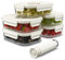 Paquet de 5 contenants de stockage d'aliments sous vide en verre de 1040ml avec suivi de date et pompe - Contenants hermétiques avec couvercles - Contenants de stockage d'aliments en verre