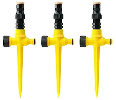 360° Rotation Auto Irrigation System Garden Lawn Sprinkler Patio, Adjustable Multifunction Garden Sprinkler for Outdoor Grass Garden Yard Lawns, Lawn Sprinkler Garden Sprinkler (1PC) (3PCS)