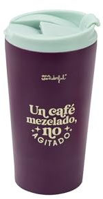 Mr.Wonderful - Taza take away térmica - Un café mezclado, no agitado - Taza de Acero Inoxidable Doble Pared - Mantiene Calor y Frío - 370 ml