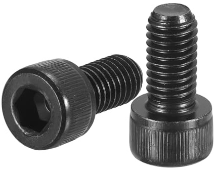 QUARKZMAN 50 Stück M8-1,25x16 Zylinderschrauben mit Innensechskant Kohlenstoffstahl Schwarzoxid DIN 912 Vollgewinde Innensechskantschraube Befestigungselemente für Maschinen