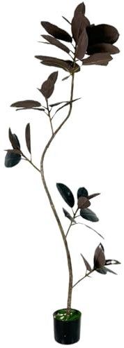 LHXLSH Kunstpflanze Deko Pflanzen Falsche Grünpflanzen Bonsai Gefälschtes Pflanzengrün Artificial Rubber Tree, Eukalyptus Pflanze Künstlich für Drinnen Draußen Modern Decor(160cm/4.3ft)