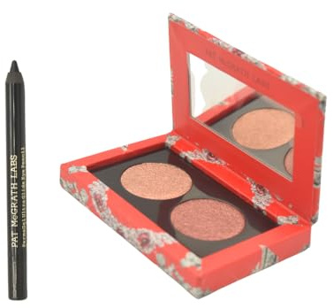 Petallic Passion Shimmer and Smoke Kit by Pat Mcgrath Labs for Women - 2 Pc 0.028oz Mini PermaGel Ultra Glide Eye Pencil - Xtreme Black, 0.07oz Eye Shadow - Luminous Legends