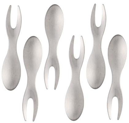 HOMOBABE Obstgabeln 6 Stück Robuste Essgabeln für Verkostung 304 Rostfrei Geschirr für Partys und Restaurants