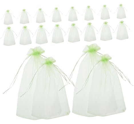 Toyvian 60 Piezas Bolsas Protectoras para Frutales Bolsas De Malla con Cordón para Proteger Tomates, Uvas y Cítricos En Árboles Frutales o Plantas Pequeñas