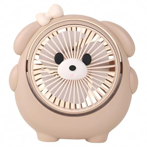 Ventilatore da tavolo ricaricabile portatile – Circolatore d'aria ultra silenzioso con 3 velocità, coperchio frontale rimovibile, design compatto per casa, ufficio e viaggi