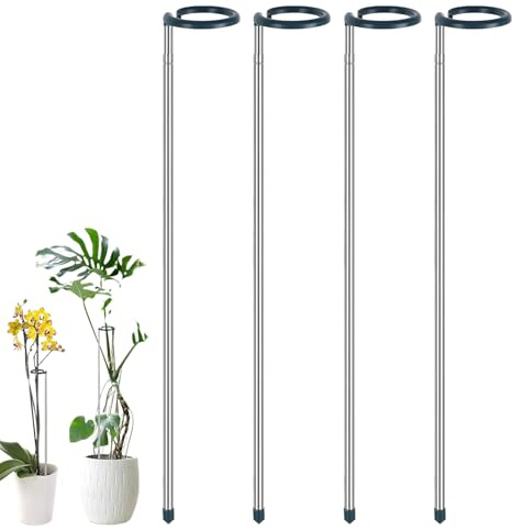 Bastones para plantas de soporte alto, estaca extensible Monstera, resistente a la intemperie, accesorios de jardinería para interiores y exteriores, para flores, vid Monstera, rosa, tomate