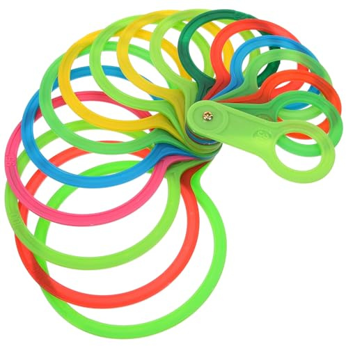 MAGICLULU Calibrador de Diámetro para Frutas de Plástico, Juego de Anillos Medidores para Naranjas y Cítricos, 17 Piezas Reforzadas, Medición Precisa de 30-110 Mm, Herramienta Adecuado