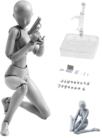 Miniaturfigurenkörper, Mini-Actionfigur mit beweglichen Gesten, PVC-Künstlerpuppen-Action-Zeichnungsmodell, weiblich