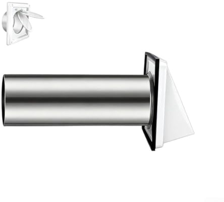Grille d'aération en acier inoxydable de 10,2 cm avec grille anti-oiseaux, résistante à la rouille, facile à installer pour la cuisine et la salle de bain (150 cm de diamètre, 200 cm de long, avec