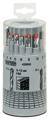 kwb 18-teiliger KRAFTIXX Metall-Bohrer-Set Ø 3, 4, 5, 6, 8, 10 für Holz, Stein und Metall,