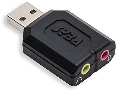 SYBA external USB Stereo Sound Adapter for Windows, Mac, Linux Extra Audio Source with 3.5mm Audio Mic Jack C-Media Chipset, SD-CM-UAUD
