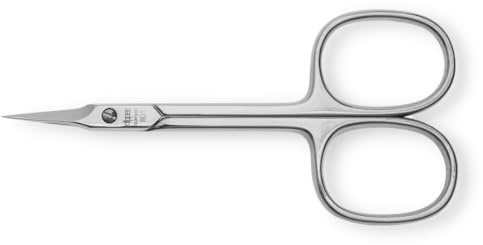 nippes Solingen, nagelbandssax förnicklat stål, 9 cm, hudsax, extra fin tornspets, tar bort överflödig nagelbandssax för nagelvård, silver, 1 st