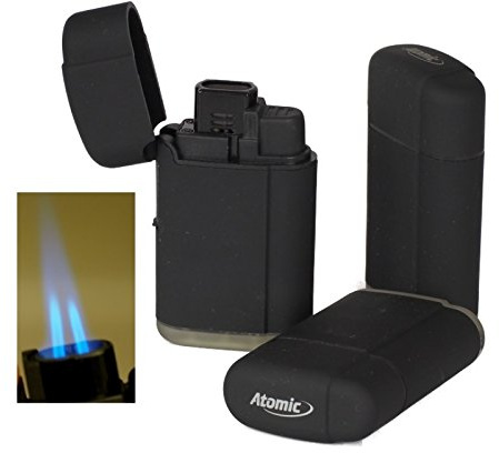 3 Stück Doppel - Jetflamme-Feuerzeug - Sturmfeuerzeug Torch inkl. Lifestyle-Ambiente Tastingbogen