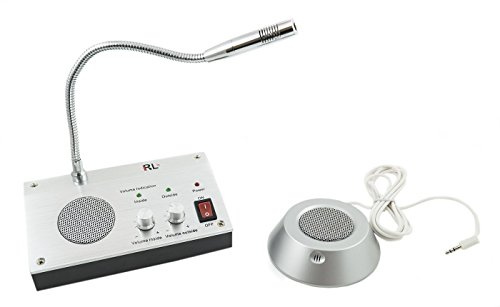 AntDau71 - INTERFONO MICROFONO A 2 VIE PROFESSIONALE DA TAVOLO CASSA ESTERNA PER UFFICI ECC CW262