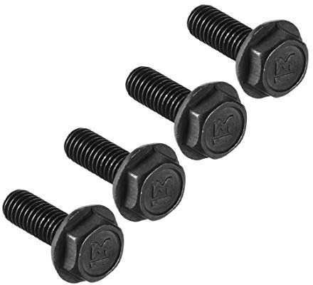 sourcing map Boulons À Embase Hexagonale Acier Carbone M6x17mm Noir 4pcs | Filetage À Gauche, Qualité 8,8