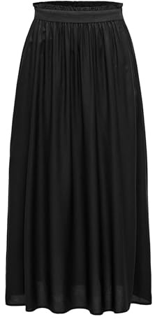 Only NOS Onlvenedig Paperbag Long Skirt Wvn Noos, Gonna Donna, Nero (Black Black), 46 (Taglia Produttore: Large)