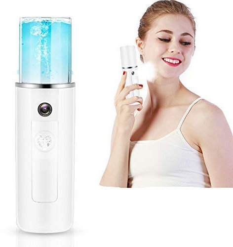 Sauna Facciale Pulizia, USB Portable Mini nebulizzatore di Bellezza, Spa Sauna Vapore Viso Nano Ionico Atomizzatore Vapore Calda Spruzzatore Viso Pulizia Punti Neri Pori Spray (20ml)