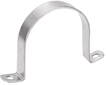 sourcing map 76mm(3) Rigid Pipe Strap, 2 Holes Tube Straps 304 Stainless Steel Tension Tube Clamp 4pcs