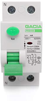 Fehlerstromschutzschalter - Differenz zur Elektrizität - Sicherungsschalter - FI-Schutzschalter - RCD - RCCB (25A - 2P - 30mA - 10kA - TYP AC)