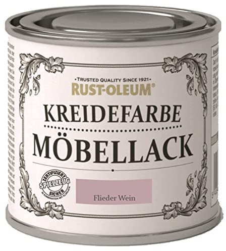 Rustoleum Kreidefarbe Flieder Wein125 ml - Schöne Holzfarbe für Möbel - Extra sicher verpackt - Idealer Holzlack - Möbellack - Lackfarbe